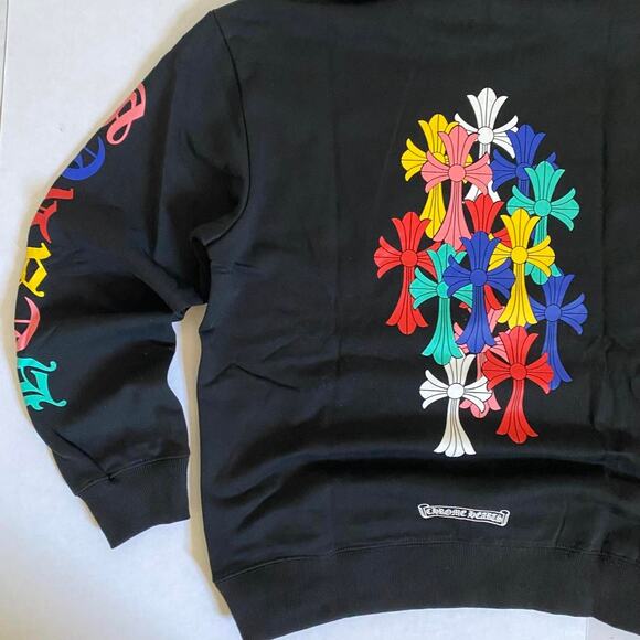 Chrome Hearts Multi Color Cross Cemetery Hoodie Black - size M - Picture 6 of 8